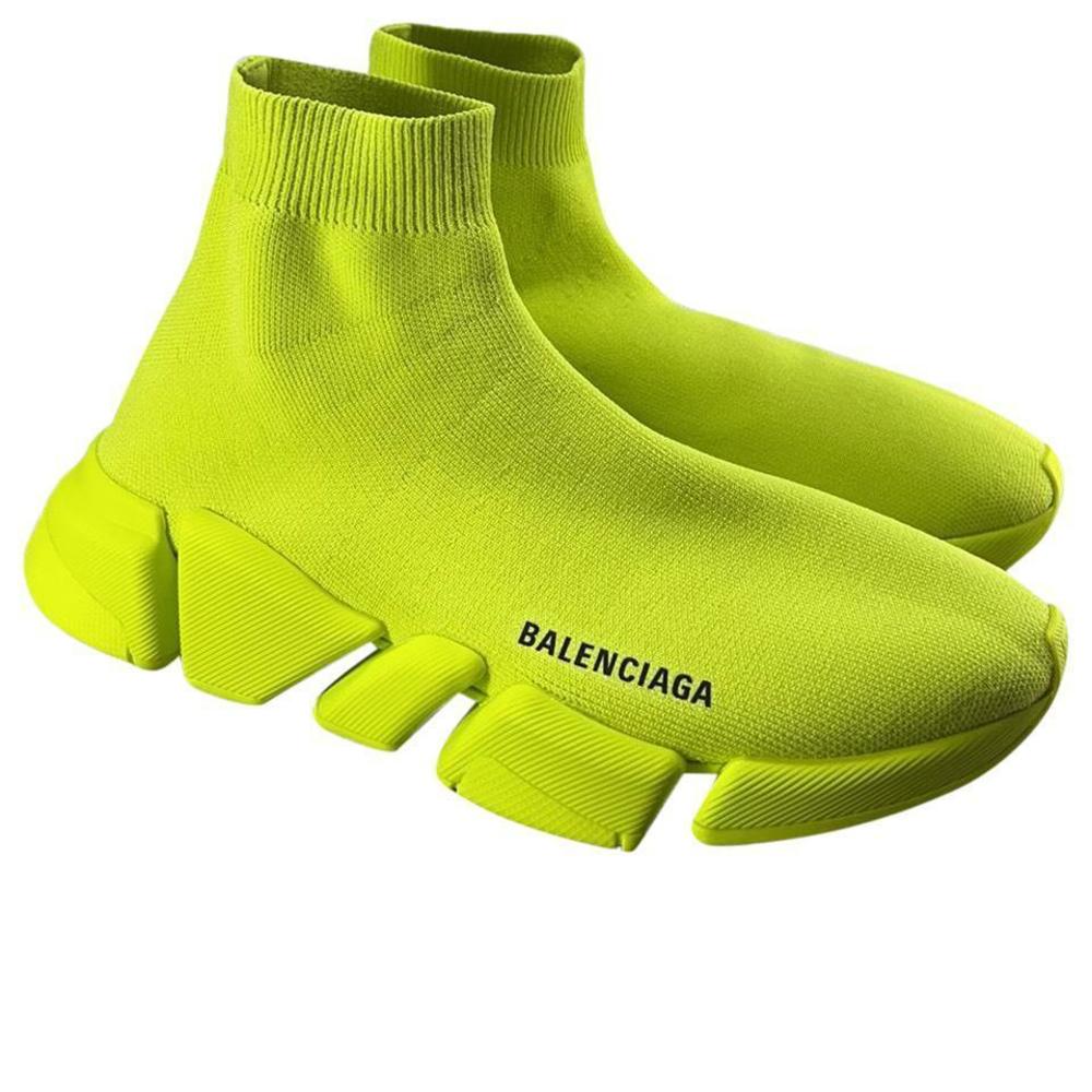 Lime Neon women Highlighter Recycled Knit Speed 2.0 Sock Sneakers e608